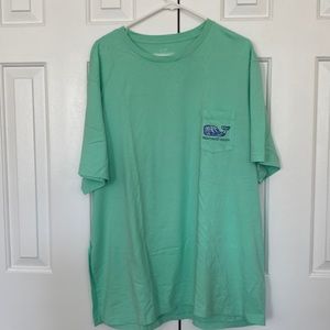 Mint green and blue Vineyard Vines tee.